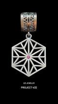 925 sterling silver pendant Set with natural ruby